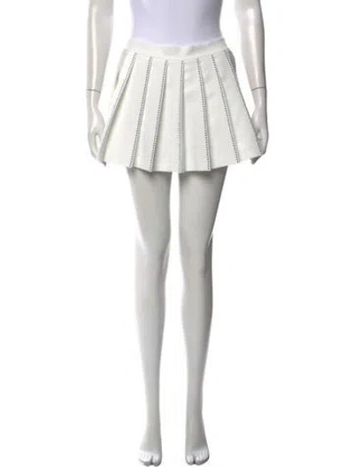 Pre-owned Tory Burch Mini Skirt In White
