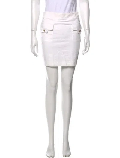 Pre-owned Tory Burch Mini Skirt In White