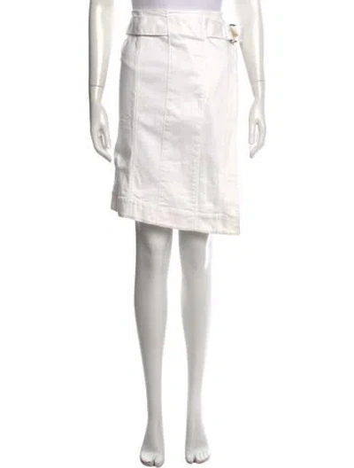 Pre-owned Tory Burch Mini Skirt In White