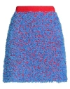 Tory Burch Eyelash Effect Wool Confetti Miniskirt In Blue