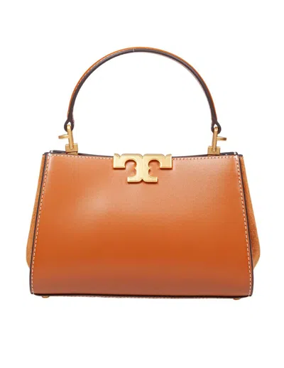 Tory Burch Mini Smooth Leather Satchel In Brown