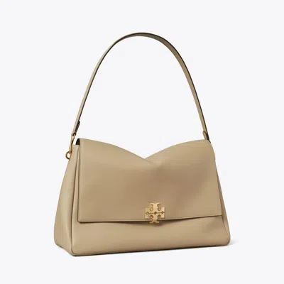 Tory Burch Mini Soft Leather Shoulder Bag In Soft Cement