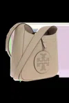 Tory Burch Mini Soft Leather Shoulder Bag In Soft Cement