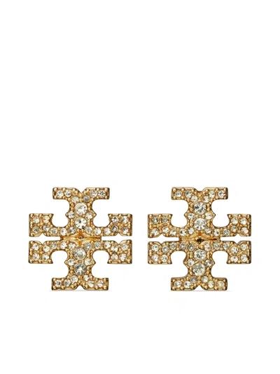 Tory Burch Mini Studded Statement Earrings In Tory Gold/crystal