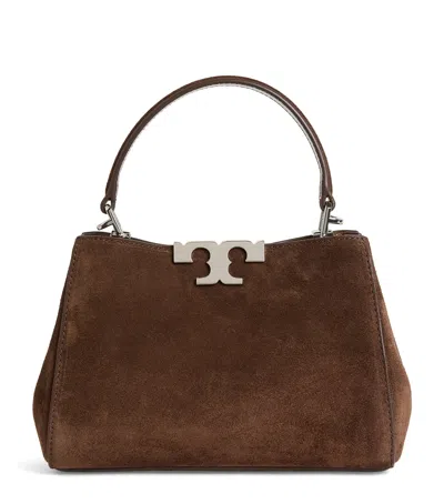 Tory Burch Mini Suede Eleanor Top-handle Bag In Brown