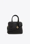 Tory Burch Mini Swing Pebbled Leather Bag In Black