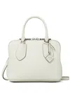 Tory Burch Mini Swing Leather Satchel In 白色