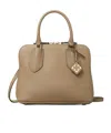 Tory Burch Mini Pebbled Leather Swing Bag In Brown