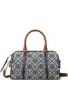 Tory Burch Mini T Monogram Barrel Crossbody Bag In Grey
