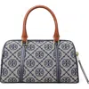 Tory Burch Mini T Monogram Barrel Top-handle Bag In Tory Navy