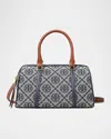 Tory Burch Mini T Monogram Barrel Top-handle Bag In Blue
