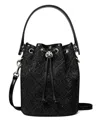 Tory Burch T-letter Pattern Decorative Mini Bucket Bag In Black