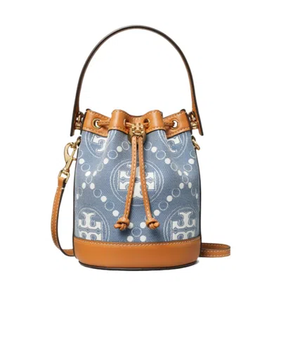 Tory Burch Mini T-monogram Bucket Bag In Multicolor