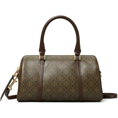 TORY BURCH TORY BURCH MINI T MONOGRAM COATED CANVAS BARREL BAG