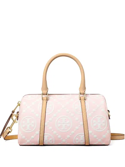 Tory Burch Mini T Monogram-embossed Tote Bag In Pink