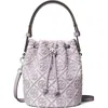TORY BURCH TORY BURCH MINI T MONOGRAM FIL COUPÉ BUCKET BAG