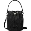 Tory Burch T-letter Pattern Decorative Mini Bucket Bag In Black