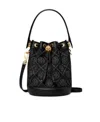 Tory Burch Mini T Monogram Jacquard Bucket Bag In Black