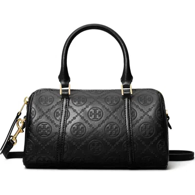 Tory Burch Mini T Monogram Leather Barrel Bag