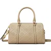 Tory Burch Mini T Monogram Leather Barrel Top-handle Bag In Fresh Clay