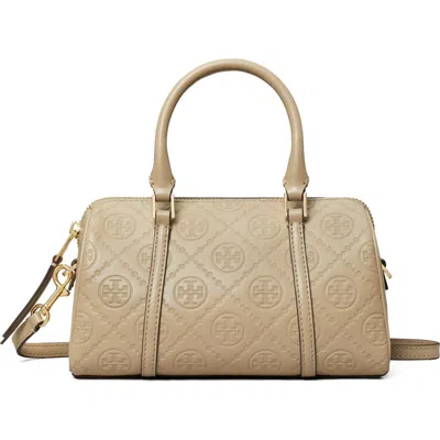 TORY BURCH TORY BURCH MINI T MONOGRAM LEATHER BARREL BAG