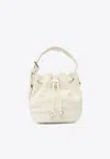 Tory Burch Mini T Monogram Terry Bucket Bag In White