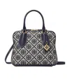 Tory Burch Mini T Monogram Jacquard Swing Crossbody Bag In Gray