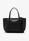 Tory Burch Black Leather Mini Perry Handbag In Black
