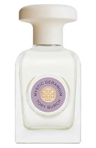 Tory Burch Mini Travel Spray Of Mystic Geranium In Transparent