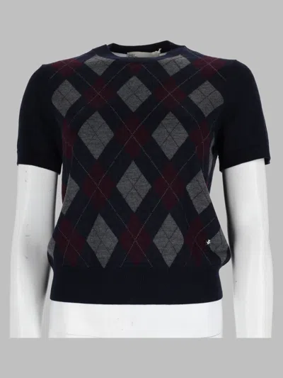 Tory Burch Argyle Short-sleeve T-shirt In Multi