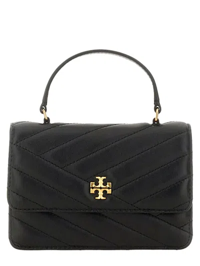 Tory Burch Mini Wallet With Chain And Top Handle "kira" In Black