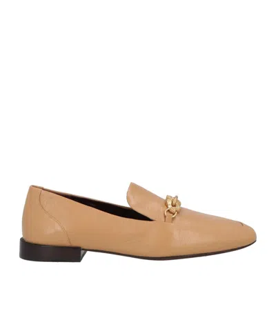 Tory Burch Minimalist Leather Loafers In Camel