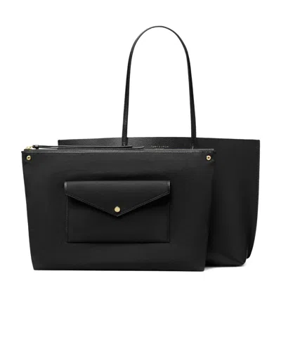 Tory Burch Minimalist Solid-color Handbag In Black