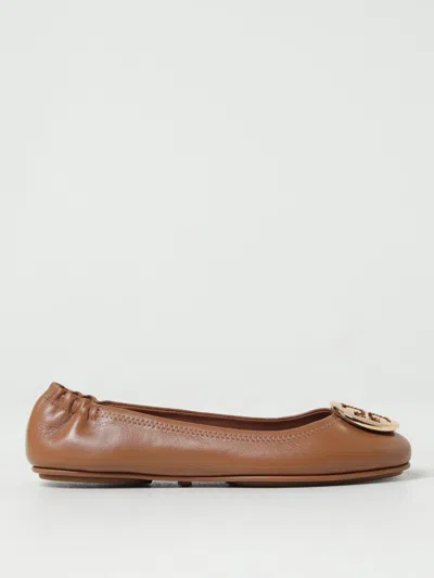 Tory Burch Minnie Ballerinas In Nappa Leather In Brown