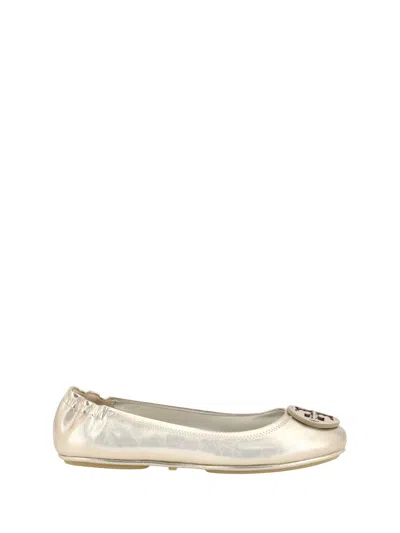 Tory Burch Minnie Ballerinas In Oro