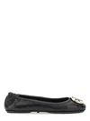 Tory Burch Claire Leather Ballet Flats In Black