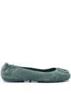 Tory Burch Minnie Ballet Flats In Blue