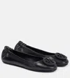 Tory Burch Ladies Perfect Black Pave Logo Minnie Travel Ballet Flats