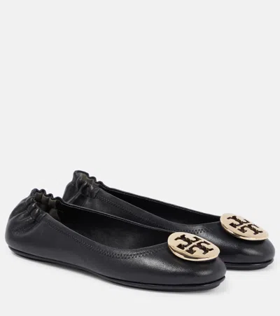 TORY BURCH MINNIE LEATHER BALLET FLATS