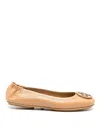 Tory Burch Ballerinas Double T Aus Veloursleder In Beis