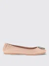 Tory Burch Minnie Nappa Leather Ballet Flats In Pink