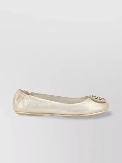 Tory Burch Minnie Round Toe Leather Ballet Flats