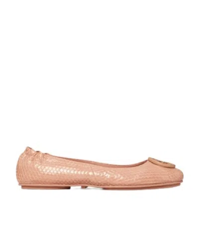 Tory Burch Minnie Travel Ballerina In Nude