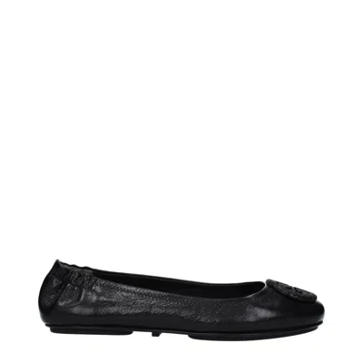 Tory Burch Minnie Travel Ballerina Women's Leather Black