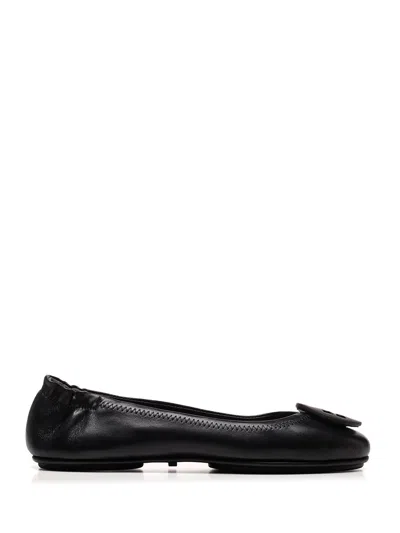 Tory Burch Minnie Travel Ballerinas In Black