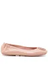 Tory Burch Minnie Travel Ballerinas In Pink