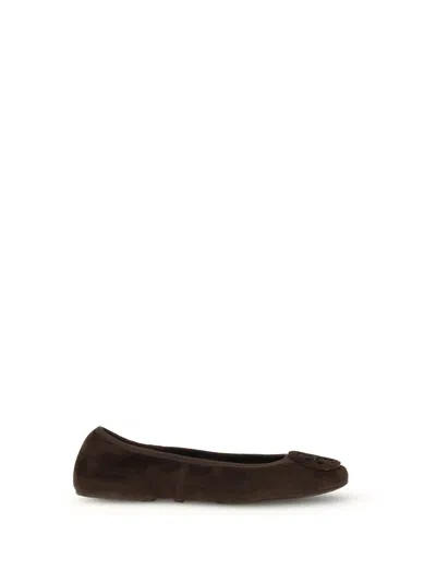 Tory Burch Minnie Travel Ballet. In Brown