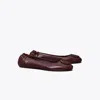 Tory Burch Minnie Travel Ballet In Burgundy