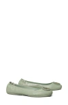 Tory Burch Minnie Travel Ballet Flat In Seafoam
