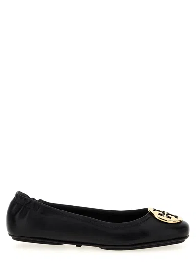 Tory Burch Minnie Travel Ballet Flats In Black